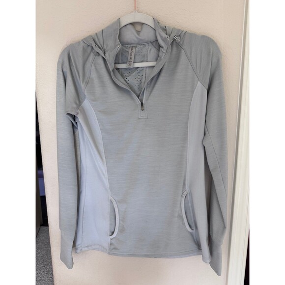 Kyodan zip hoodie running jacket light blue gray - Picture 1 of 3